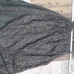 Eyelash Lace Black tank top. Size EXTRA SMALL
